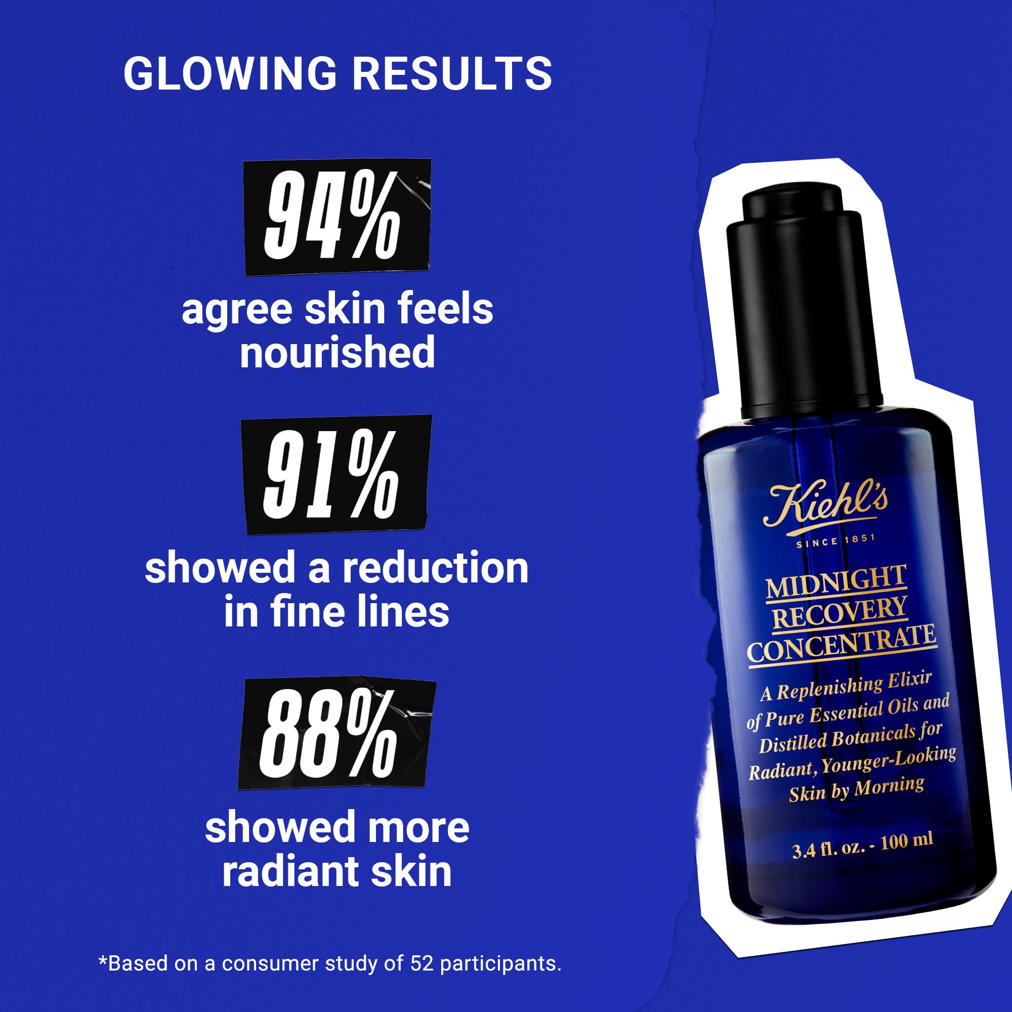 Kiehl's Midnight Recovery Concentrate Face Oil, 3.4 Ounce